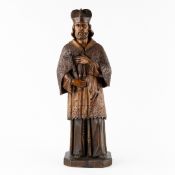Saint John Nepomucene, Sculptured Wood, 19th C.