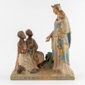 Notre Dame de la Merci, Madonna with Child and Two Adoring Africans, patinated terracotta.