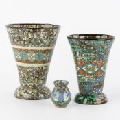 Jean Gerbino (1876-1966) Three 'Mosaic' vases, for Vallauris, circa 1950.