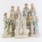 The Holy Family, a collection of five biscuit porcelain groups.
