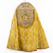 Lithurgical Vestments: An exceptionally richly decorated cope featuring a pelican with chicks, caboc
