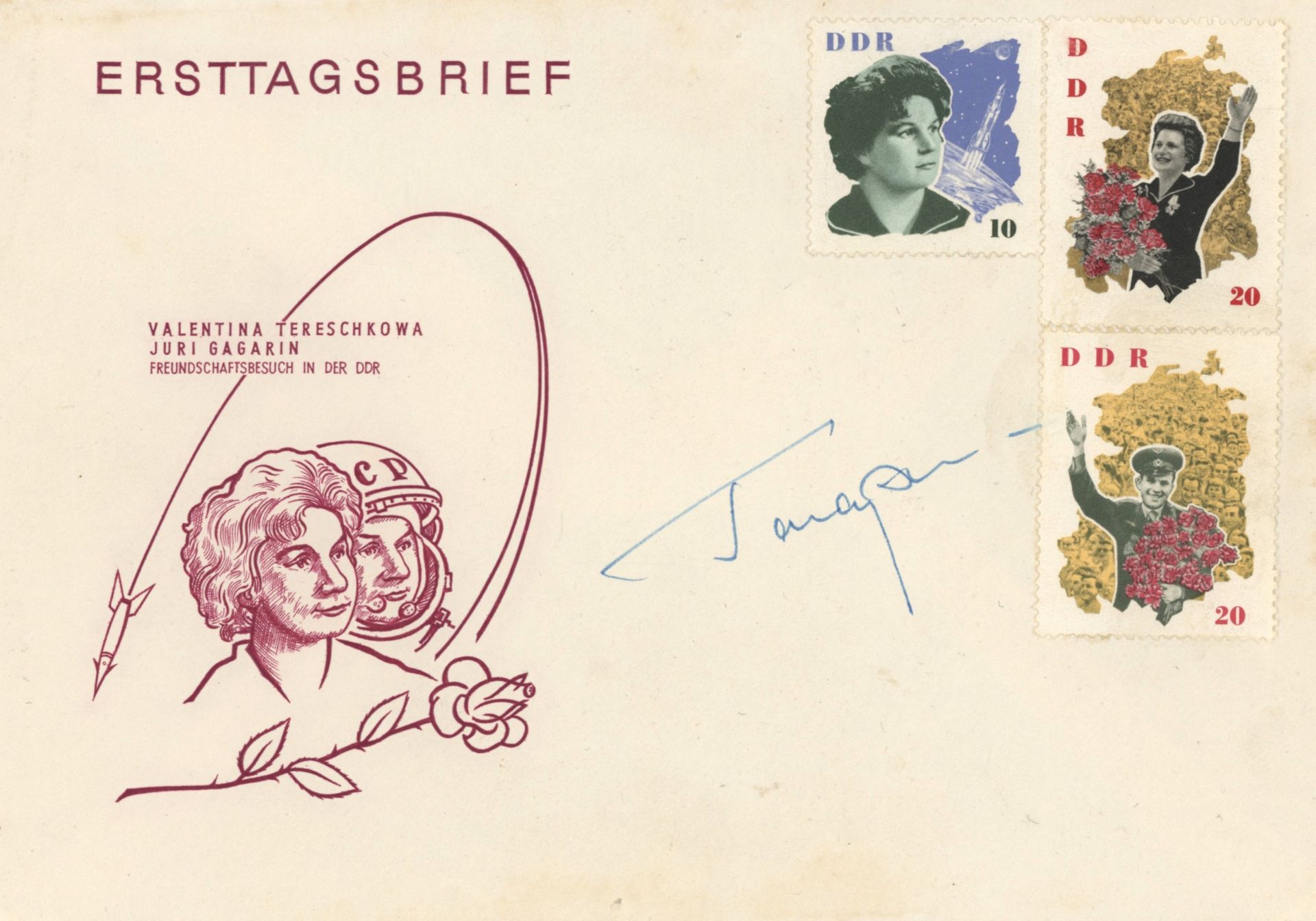 Juri Gagarin | Autogramm | Erstagsbrief | 1963