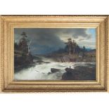 Axel Nordgren | Trollhättan-Fälle | Ölmalerei | 2. Hälfte 19. Jhd.