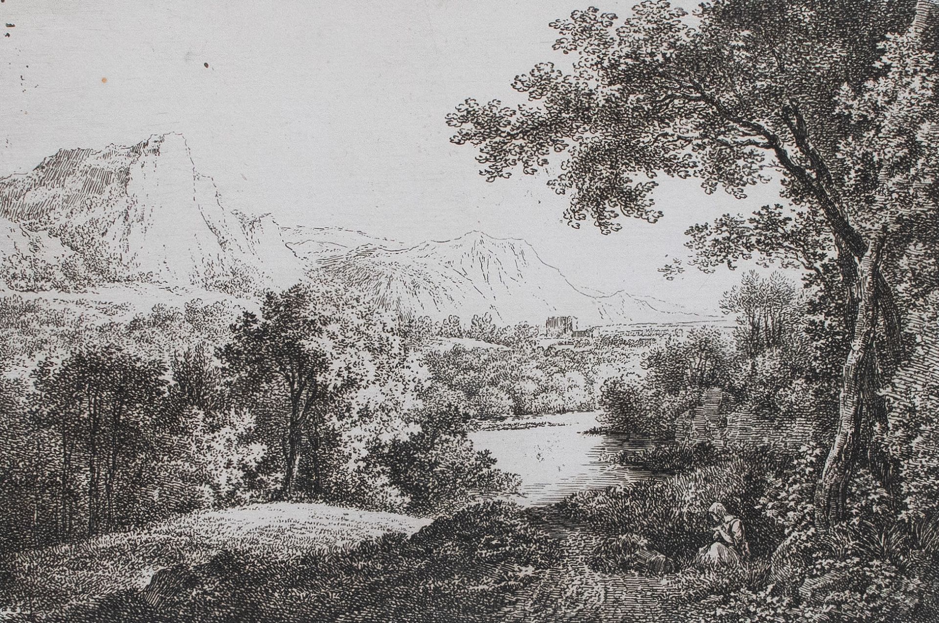 Martin von Molitor | Der in der Ferne sich verlierende Fluß | Radierung | Um 1795 - Bild 2 aus 4