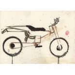 Julius Hofmann | Skizze "Sperbermotorrad" | Mischtechnik | 2011
