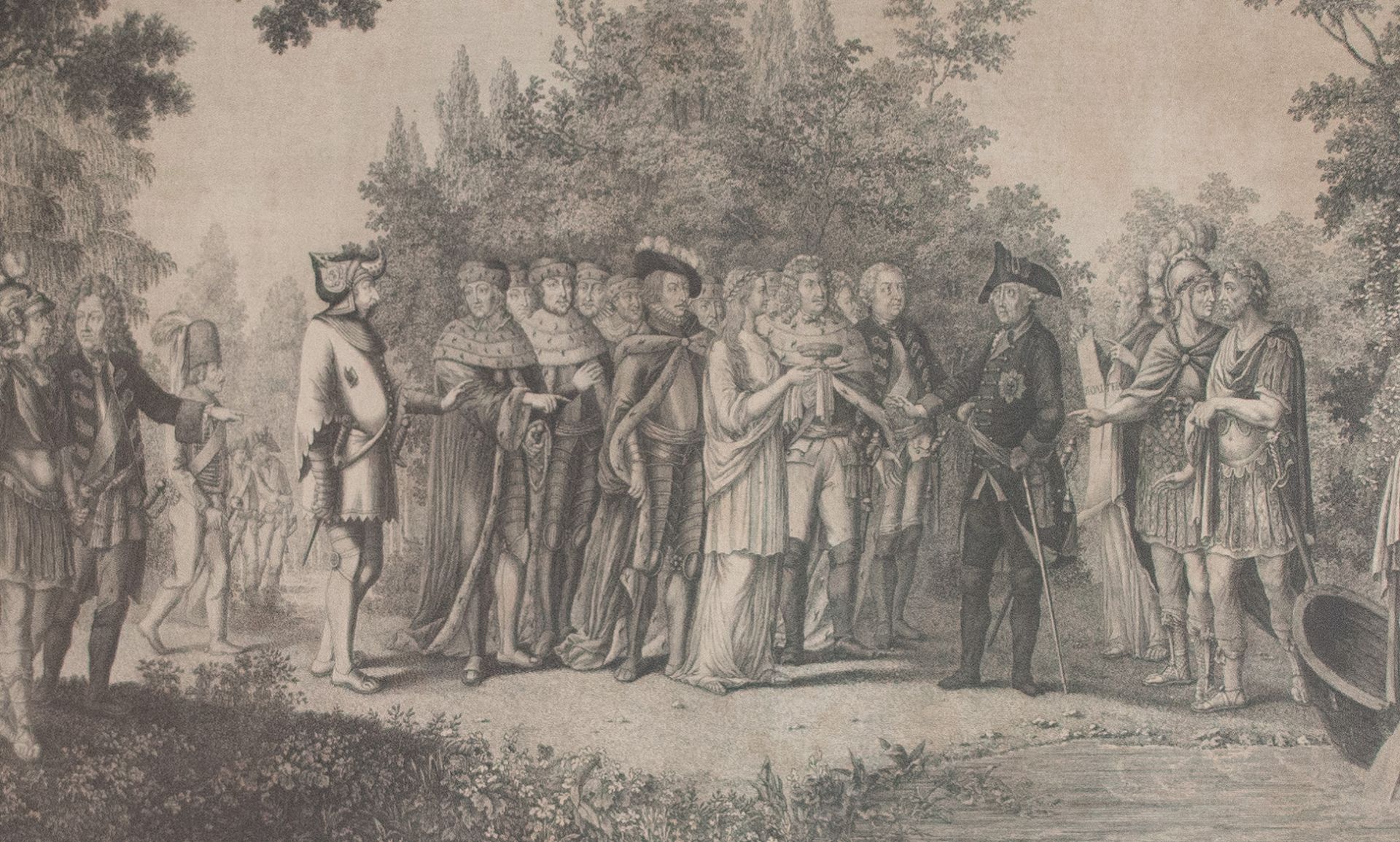 Bartholomäus Hübner | Ankunft im Elisium | Kupferstich | 1788 - Bild 2 aus 3