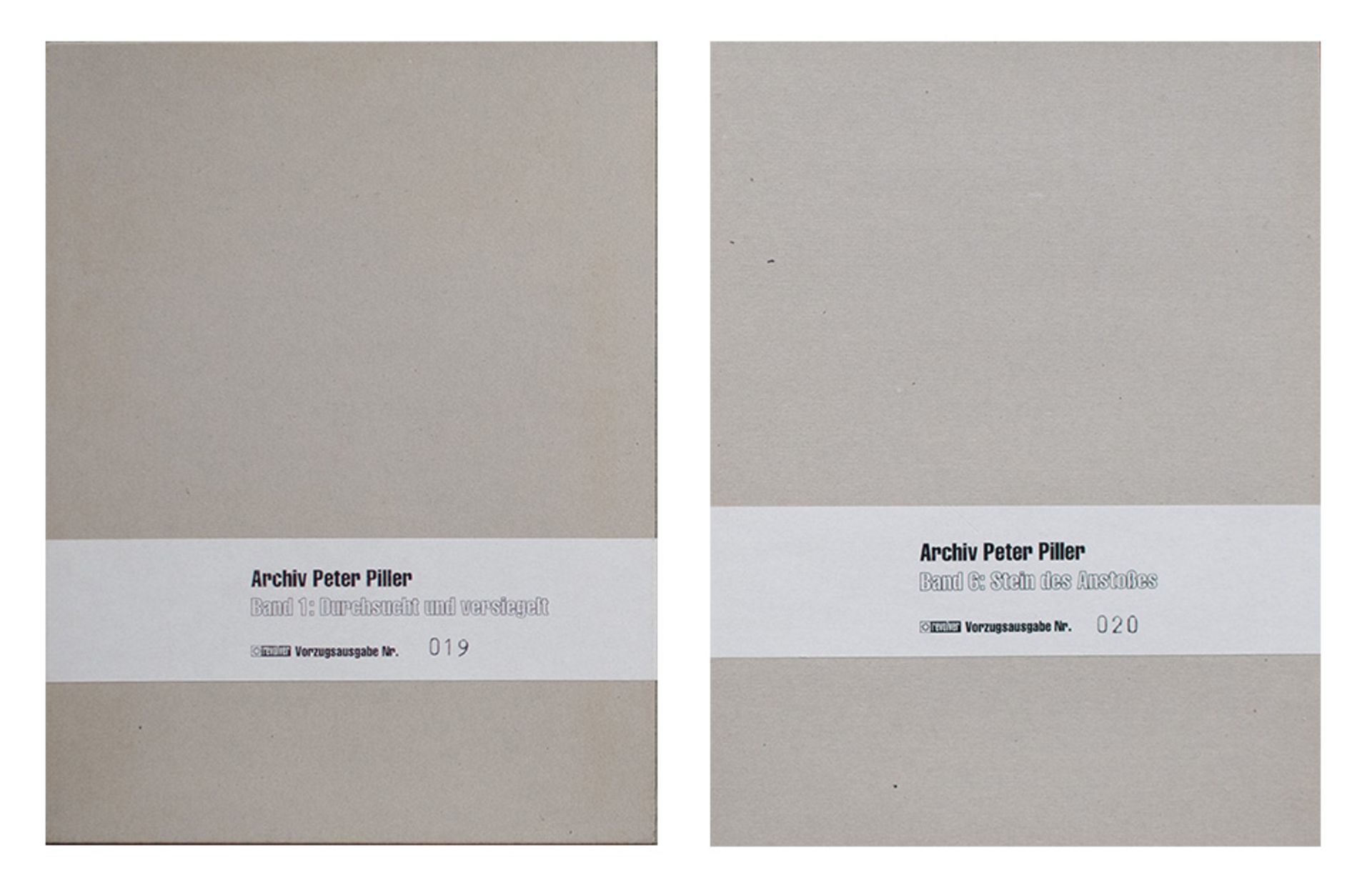 Peter Piller | Archiv Peter Piller Band 1 und 6 | Zeitungsausschnitt und Buch | 2001/2002
