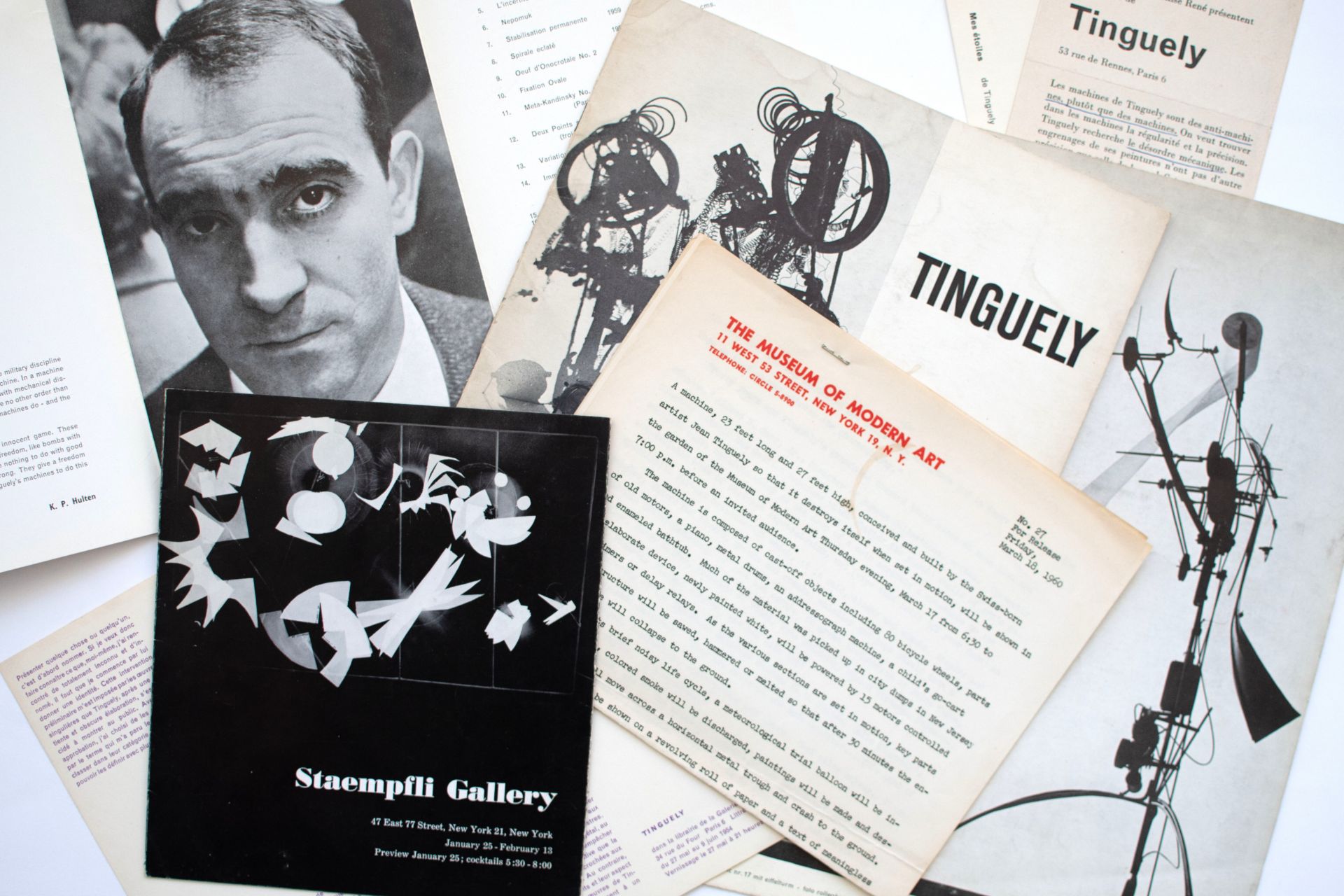 Jean Tinguely | Werbematerialien | Offset | 1950er/60er Jahre