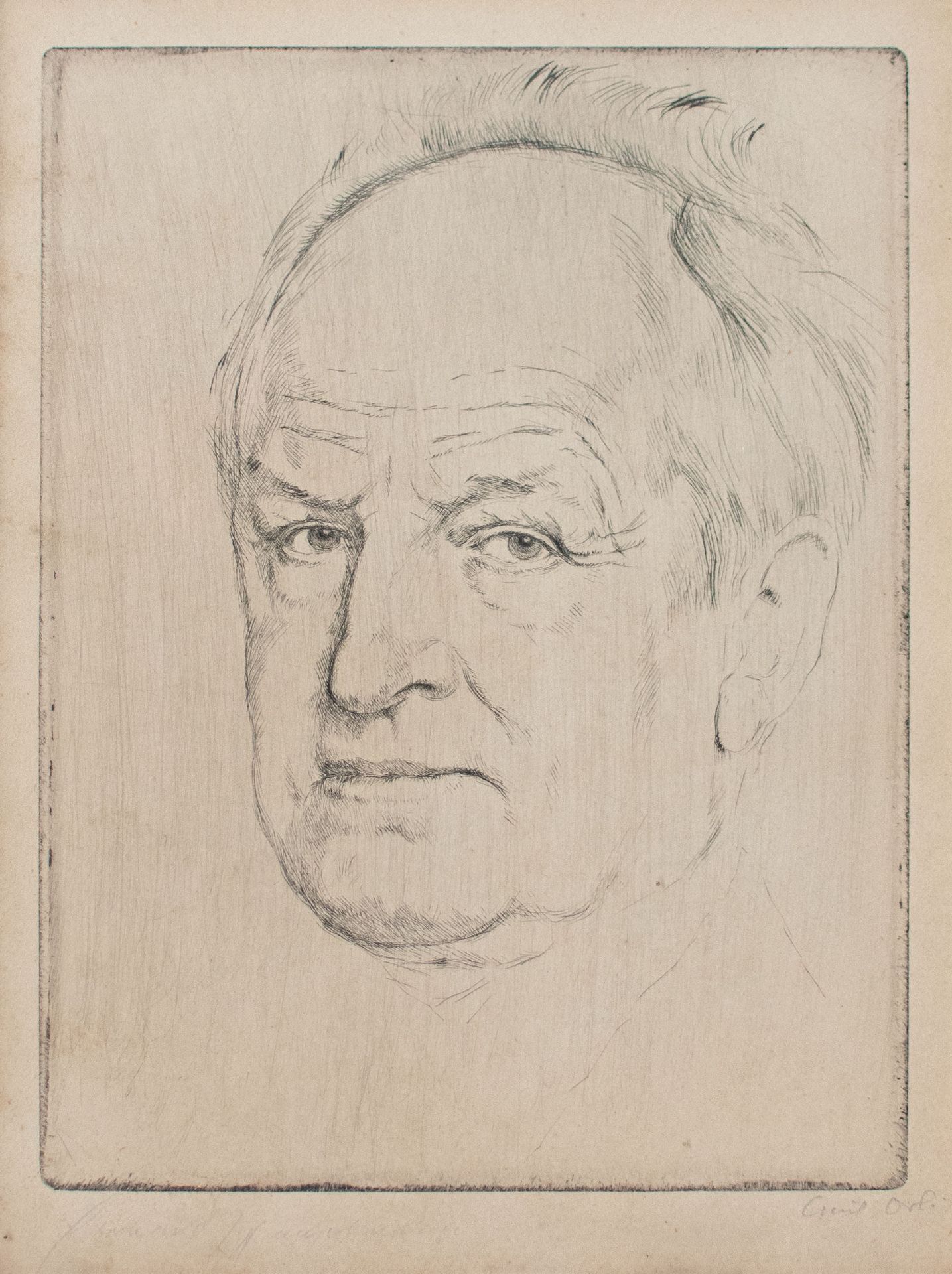 Emil Orlik | Gerhart Hauptmann | Kaltnadelradierung | Ca. 1924 - Bild 2 aus 4