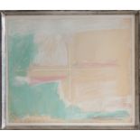 Georg Meistermann | Abstrakte Komposition mit Kreuz | Pastellzeichnung | 1974