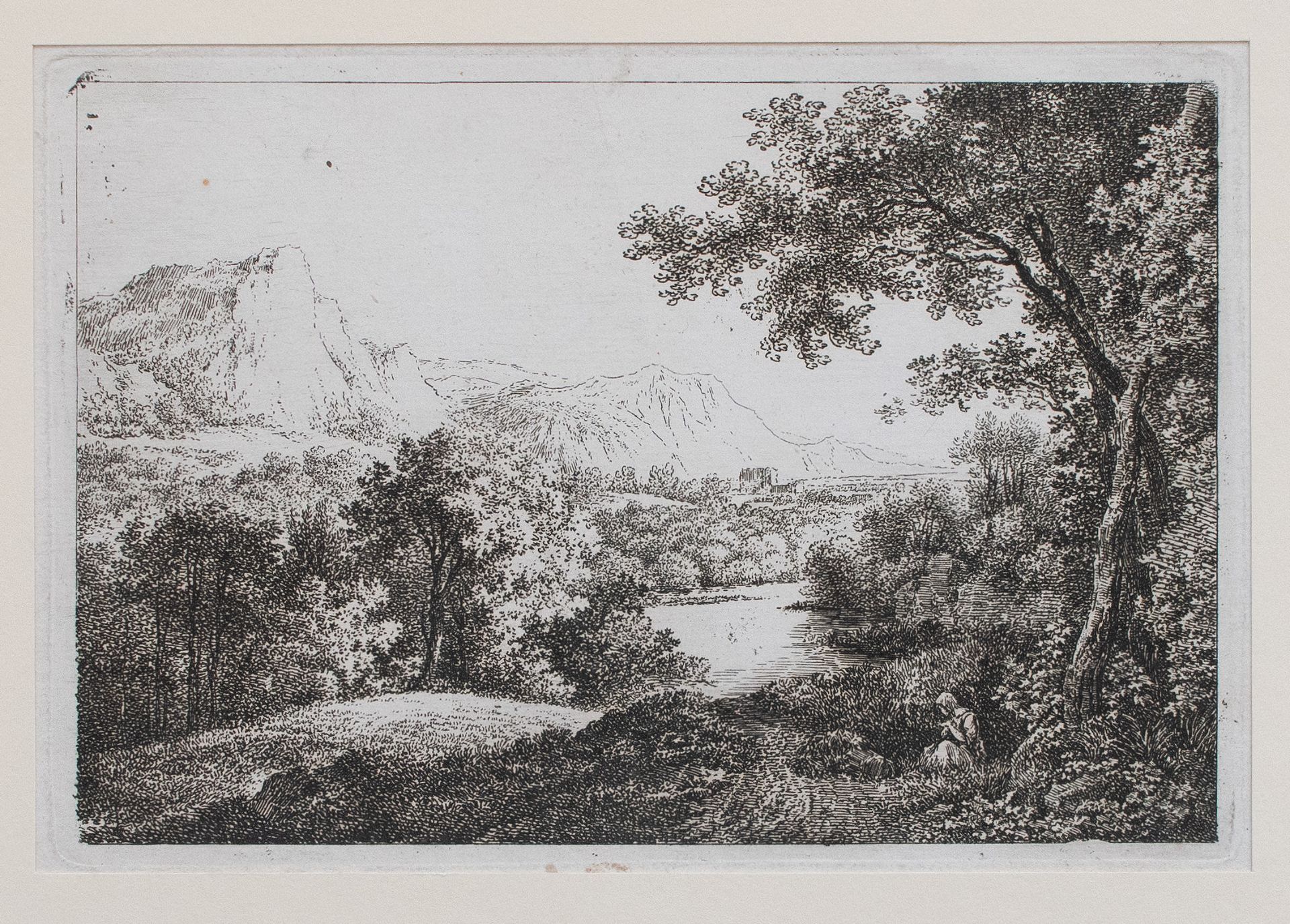 Martin von Molitor | Der in der Ferne sich verlierende Fluß | Radierung | Um 1795
