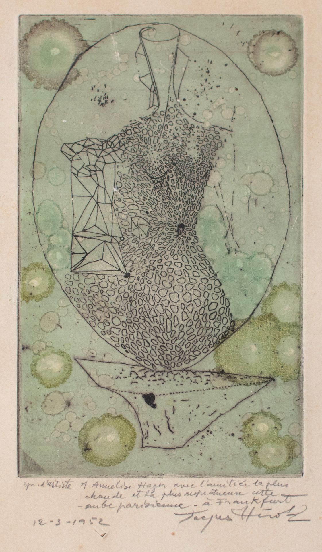 Jacques Hérold | Ohne Titel | Aquatintaradierung | 1952 - Bild 2 aus 5