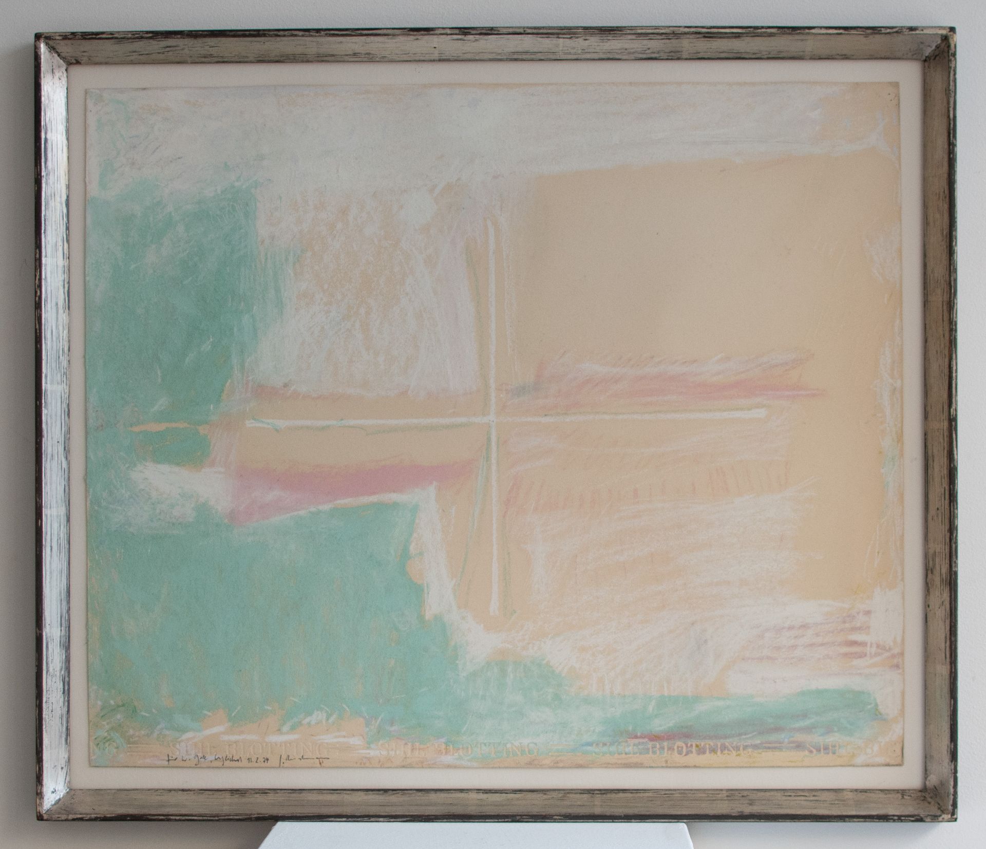 Georg Meistermann | Abstrakte Komposition mit Kreuz | Pastellzeichnung | 1974 - Bild 3 aus 3