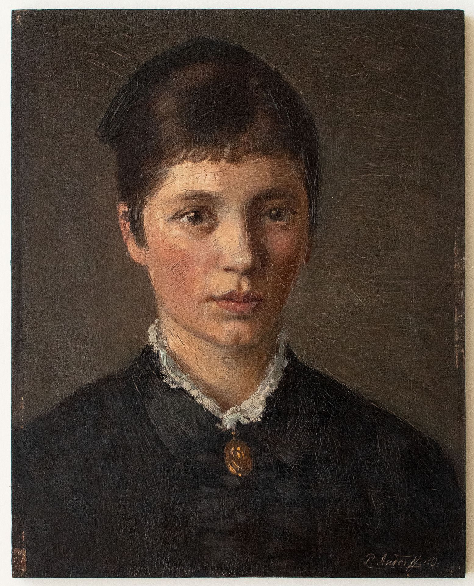 Paul Andorff | Porträt eines Mädchens | Ölmalerei | 1880 - Bild 3 aus 4