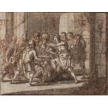 Flämischer Künstler | Enthauptung Johannes des Täufers | Braune Feder und Tusche, laviert | um 1600