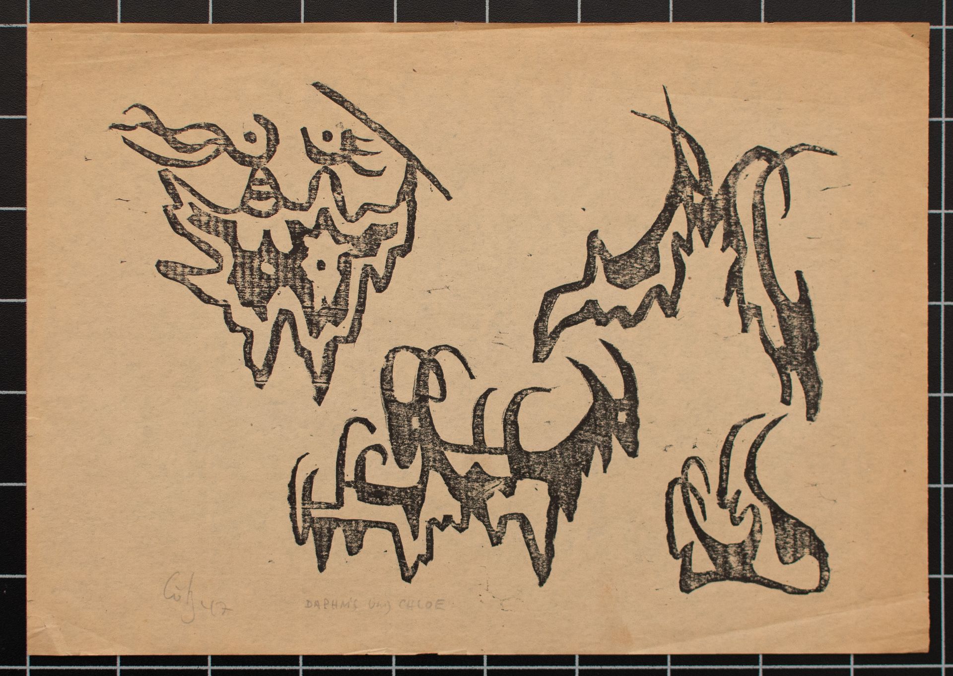 Karl Otto Götz | DAPHNIS UND CHLOE | Holzschnitt | 1947 - Bild 3 aus 3