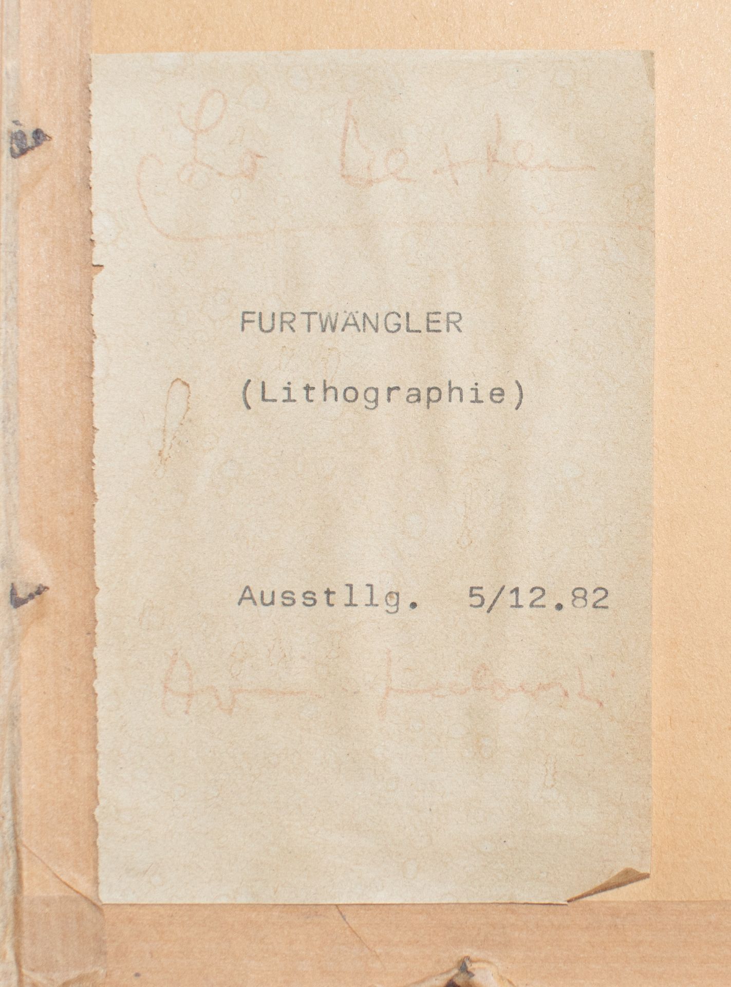 Charlotte Bexten | Furtwängler | Monotypie | Mitte 20. Jhd. - Bild 4 aus 4