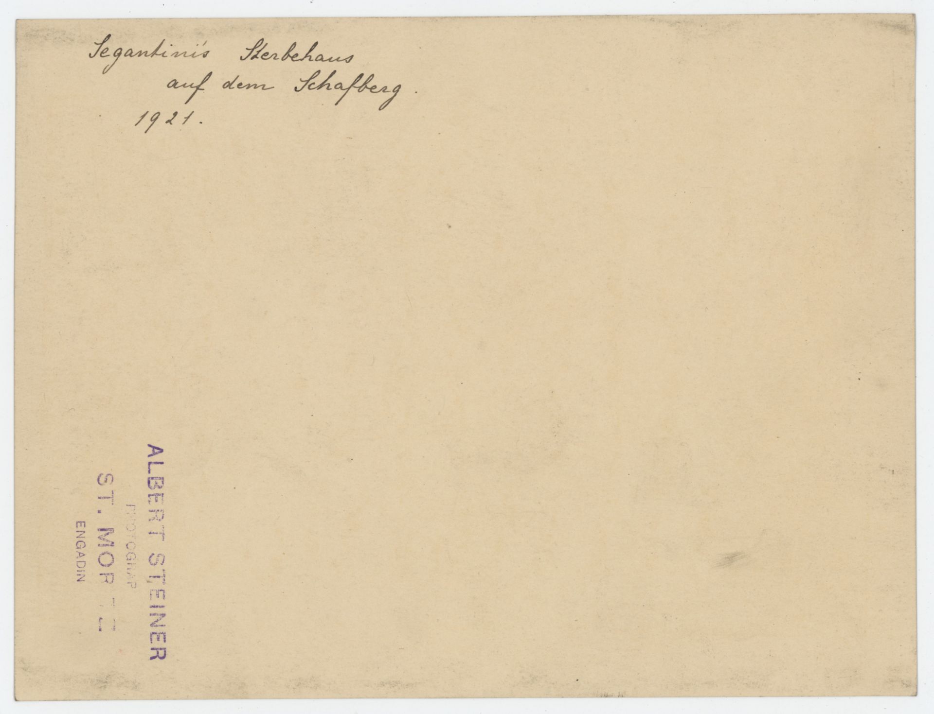 Albert Steiner | Segantinis Sterbehaus | Fotografie | 1921 - Bild 4 aus 4