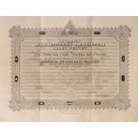 Loge Minerva zu den drei Palmen (Leipzig) | Aufnahmeurkunde | Urkunde | 1860