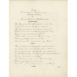 Theodor Körner | Illustriertes Gedicht nach | Aquarell | 1834