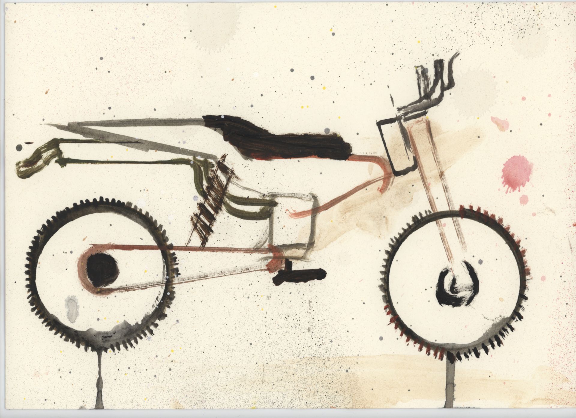 Julius Hofmann | Skizze "Sperbermotorrad" | Mischtechnik | 2011 - Bild 3 aus 3