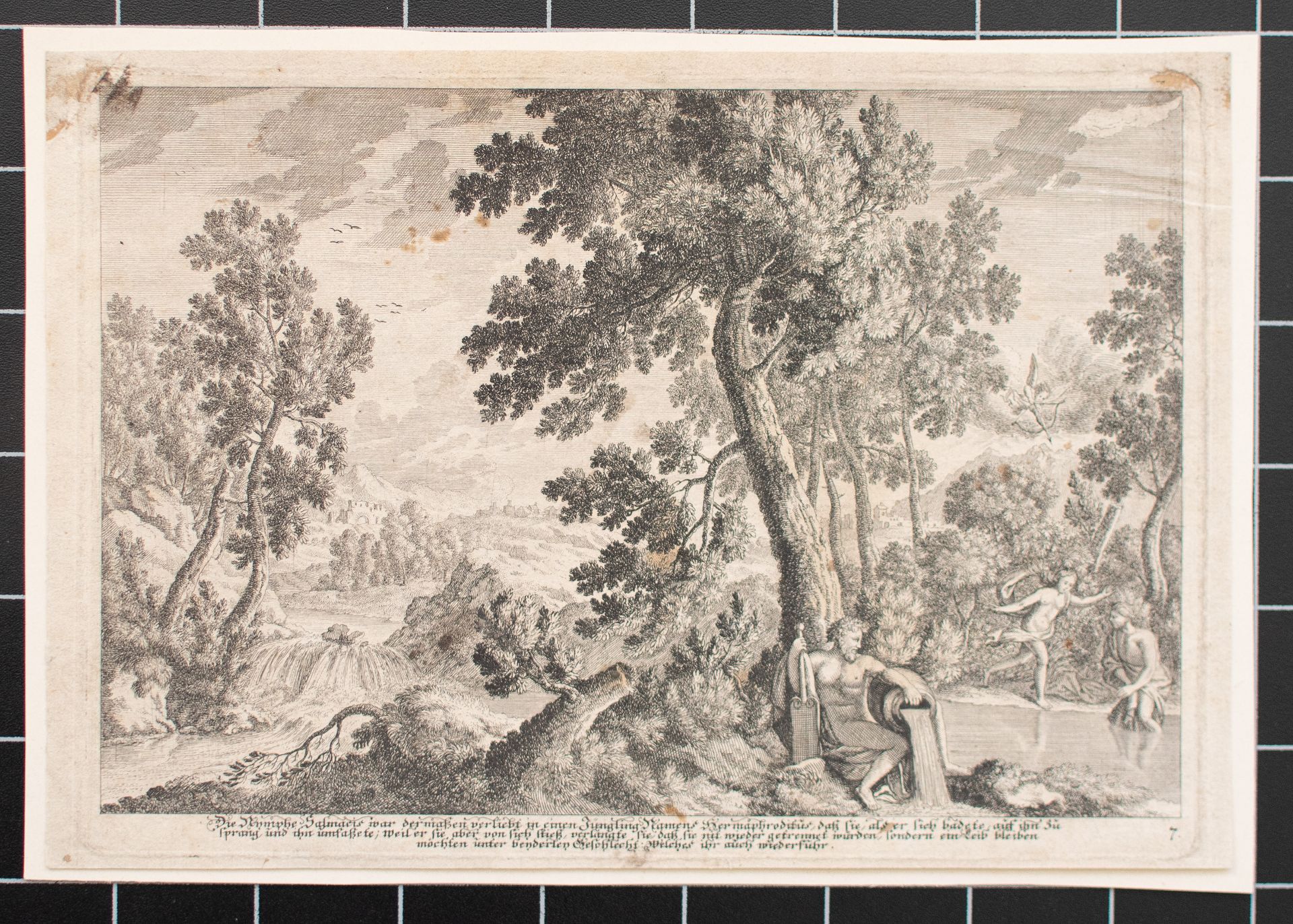 Johanna Sibylla Küsel | Salmakis und Hermaphroditos | Kupferstich | 18. Jhd. - Bild 3 aus 3