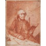 Deutscher Künstler | Porträt eines Juristen | Rötelzeichnung | 18. Jhd.