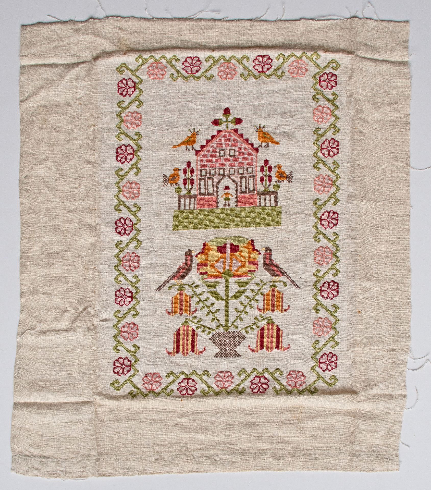 Englisch | Tuch | Embroidery | 19 Jhd. - Bild 3 aus 4