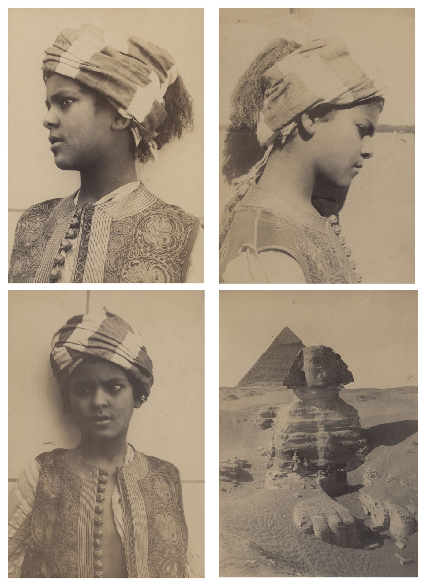 Wilhelm Plüschow | Jungenporträt und Sphinx | Fotografie | Um 1896/1897