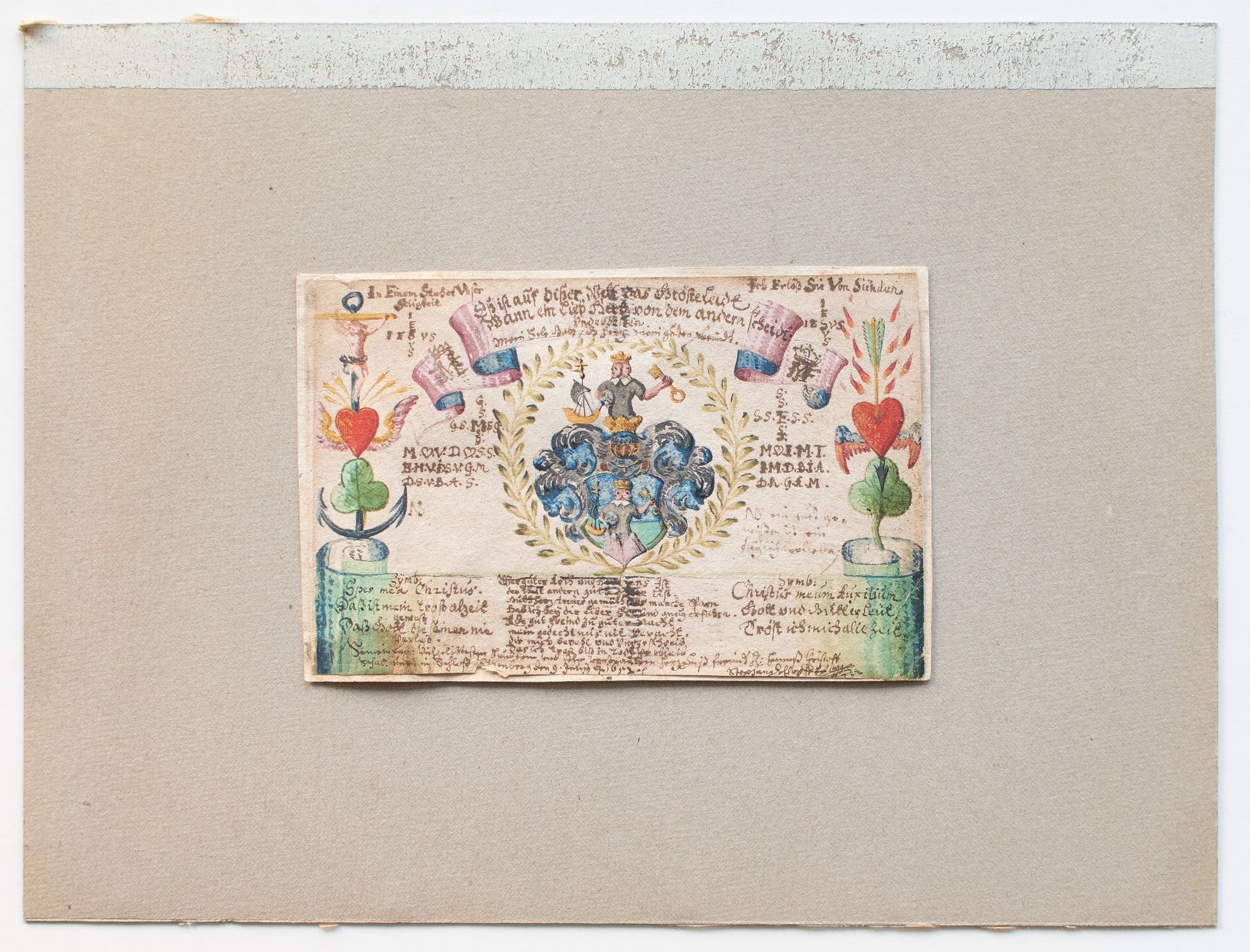 Schloss Starnberg | Barockes Stammbuchblatt | Tinte, Aquarell, Gold | 1652 - Bild 4 aus 6