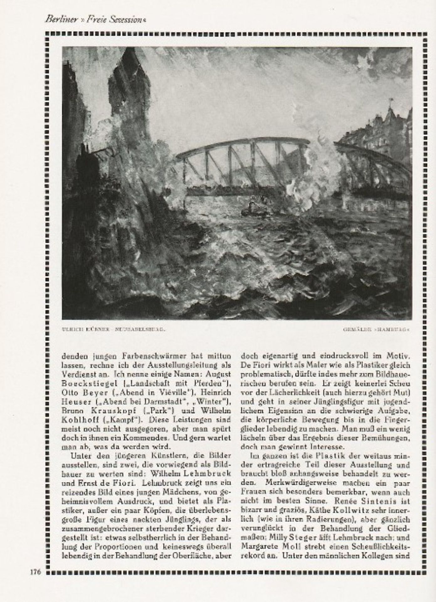 Ulrich Hübner | Freihafen Hamburg | Ölmalerei | 1914 - Bild 4 aus 4