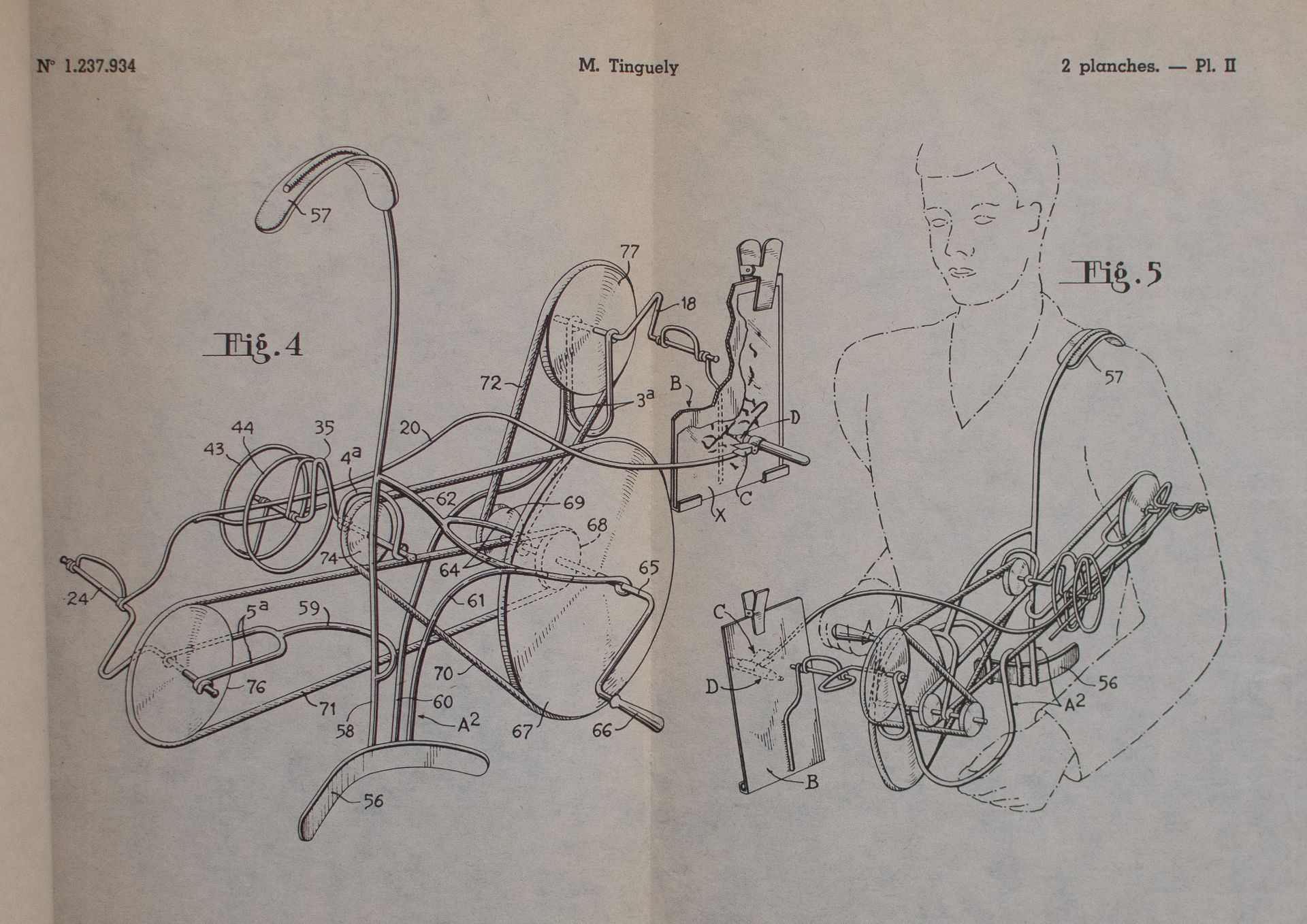 Jean Tinguely | Patentanmeldung Metamatic | Druck | 1960 - Bild 2 aus 5
