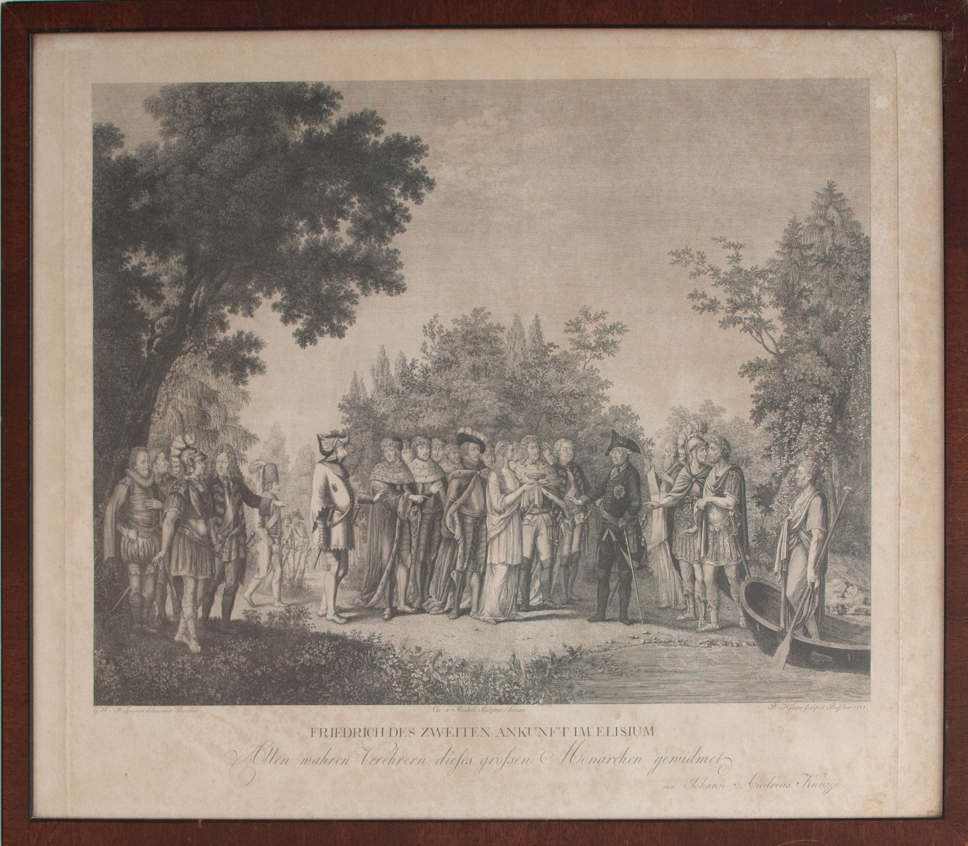 Bartholomäus Hübner | Ankunft im Elisium | Kupferstich | 1788