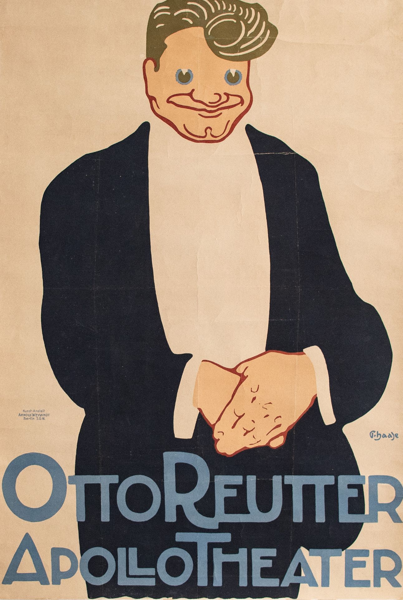 Paul Haase | Plakat Otto Reutter | Farblithographie | 1910 - Bild 2 aus 3