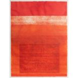 Wolfgang E. Biedermann | ohne Titel (rote Komposition) | Mischtechnik über Farbradierung | 1998/1999