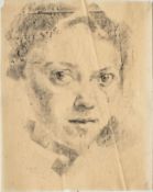 Paula Lauenstein | Ich II | Zeichnung mit schwarzer Fettkreide | 1918