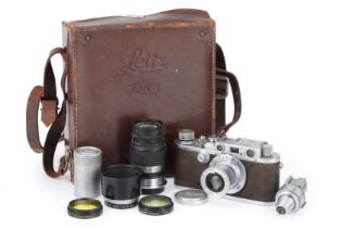 A Leica IIIa 35mm Rangefinder Camera Outfit,
