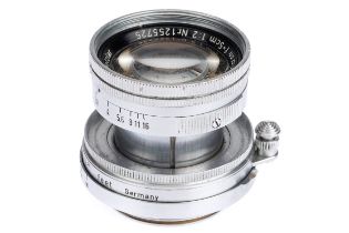 A Leitz Wetzlar Summicron f/2 5cm Collapsible Lens,