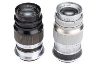 A Pair of Leitz Wetzlar Elmar f/4 9cm Lenses,