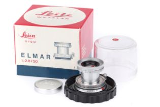 A Leitz Leica Elmar 50mm f/2.8 Collapsible Lens,