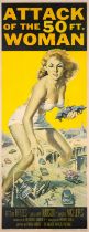 Attack of the 50 ft. Woman, US Insert, image size 339 x 902mm (13 x 35.5 in) linen backed, framed...
