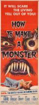 How to Make a Monster, US Insert, linen backed, framed and glazed, American International, 1958.