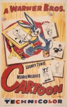 Warner Brothers Cartoon, US 1 Sheet, linen backed, framed and glazed, Warner Brothers, 1948.