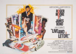 Live and Let Die, British Quad, linen backed, framed and glazed, United Artists, 1973.
