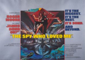 The Spy Who Loved Me, British Quad, image size, linen backed, framed and glazed, United Artists, ...