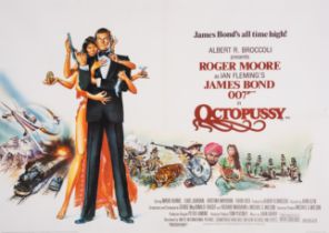 Octopussy, British Quad, linen backed, framed but unglazed, MGM, 1983.