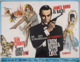 From Russia With Love, British Quad, linen backed, framed and glazed, Eon Productions, 1963