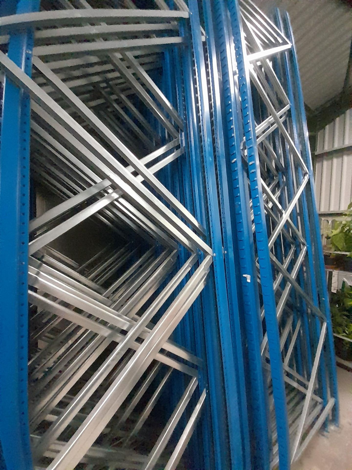 Pallet Racking 3deep NO VAT Double bay pallet racking, 3.6m high, 90cm deep, 4m long, 3 ends ...