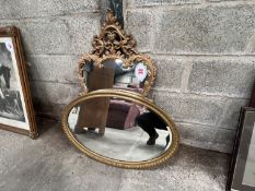 NO VAT 2 Gilt framed mirrors