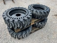 Set of 4 Brawler Solidflex Wheels 33x6x11, 12-16.5, to suit JCB